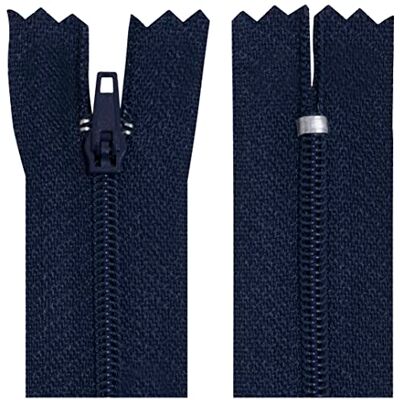 AERZETIX C63175 Set van 10 niet-scheidbare spiraalritssluitingen nr. 3 18 cm in nylon zelfborgende metalen schuif kleur donkerblauw kledingstuk naaibroek fournituren AERZETIX C63175 Set van 10 niet-scheidbare spiraalritssluitingen nr. 3 18 cm in nylon zelfborgende metalen schuif kleur donkerblauw kledingstuk naaibroek fournituren