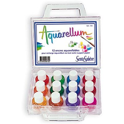 Sentosphère Aquarell-schilderwerk Aquarellum koffer met 12 kleuren Sentosphère Aquarell-schilderwerk Aquarellum koffer met 12 kleuren