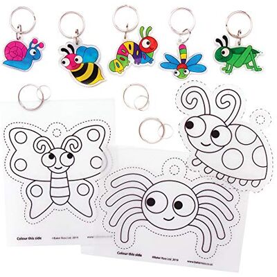 Baker Ross Krimpende insecten sleutelhangerkits (8 stuks) creatieve paaskunst en knutselbenodigdheden voor kinderen om te maken en te decoreren AT609 Baker Ross Krimpende insecten sleutelhangerkits (8 stuks) creatieve paaskunst en knutselbenodigdheden voor kinderen om te maken en te decoreren AT609