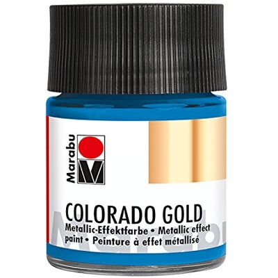 Marabu Colorado 12640005792 metallic effectverf, 50 ml, op waterbasis, lichtecht, weerbestendig, sneldrogend, voor kwast en stippen op Marabu Colorado 12640005792 metallic effectverf, 50 ml, op waterbasis, lichtecht, weerbestendig, sneldrogend, voor kwast en stippen op