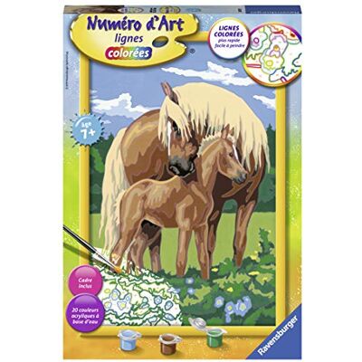 Ravensburger Groot formaat kunstnummer trotse paarden creatieve hobby schilderset op nummer ontspannen en creatieve activiteit vanaf 7 jaar 28921 Franse versie Ravensburger Groot formaat kunstnummer trotse paarden creatieve hobby schilderset op nummer ontspannen en creatieve activiteit vanaf 7 jaar 28921 Franse versie