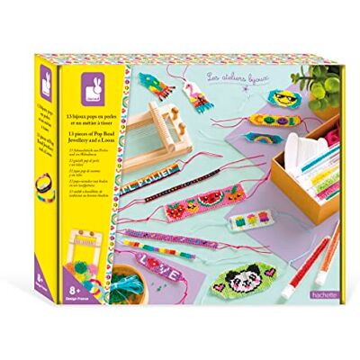 Janod Set van 13 Pops-sieraden om te maken + weefgetouw Les Ateliers Bijoux Creatieve vrijetijdsset voor kinderen Fijne motoriek en creativiteit leren Vanaf 8 jaar J07999 Janod Set van 13 Pops-sieraden om te maken + weefgetouw Les Ateliers Bijoux Creatieve vrijetijdsset voor kinderen Fijne motoriek en creativiteit leren Vanaf 8 jaar J07999