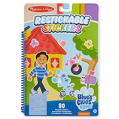 Melissa & Doug Blue's Clues & You herpositioneerbaar stickerblok plaatsen die van blauw houden Melissa & Doug Blue's Clues & You herpositioneerbaar stickerblok plaatsen die van blauw houden