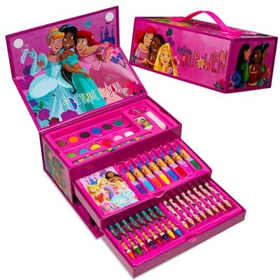 Disney Tekenkoffer voor kinderen, prinses, 40 stuks, kleurdoos voor meisjes, set, schilderen, vilt, potlood, schoolbenodigdheden Disney Tekenkoffer voor kinderen, prinses, 40 stuks, kleurdoos voor meisjes, set, schilderen, vilt, potlood, schoolbenodigdheden