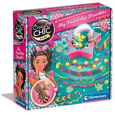 Clementoni Crazy Chic-My Friendship armbandenset om te maken, armbanden voor meisjes, creatief spel, 7 jaar, meertalige kleur, 18747 Clementoni Crazy Chic-My Friendship armbandenset om te maken, armbanden voor meisjes, creatief spel, 7 jaar, meertalige kleur, 18747