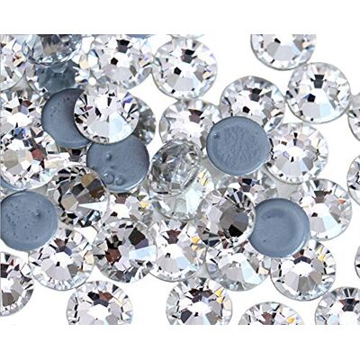 Jollin Hot Fix platte strass-steentjes, glas, strass, SS12, 1440 stuks, Crystal Clear Jollin Hot Fix platte strass-steentjes, glas, strass, SS12, 1440 stuks, Crystal Clear