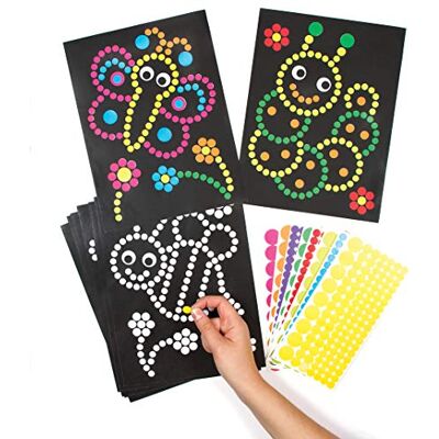 Baker Ross Kinderen Insecten Kunst Stickers 8-Stuk Set Baker Ross Kinderen Insecten Kunst Stickers 8-Stuk Set