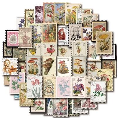 bomichi 100 stuks vintage scrapbooking stickers retro botanische fee stickers voor bullet journal collage album decoratie bomichi 100 stuks vintage scrapbooking stickers retro botanische fee stickers voor bullet journal collage album decoratie