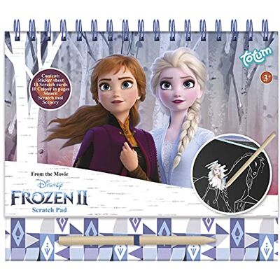 Totum Frozen II 681439 Kras- en kleurboek met sjablonen en glitterstickers met Anna & ELSA voor thuis en onderweg Totum Frozen II 681439 Kras- en kleurboek met sjablonen en glitterstickers met Anna & ELSA voor thuis en onderweg
