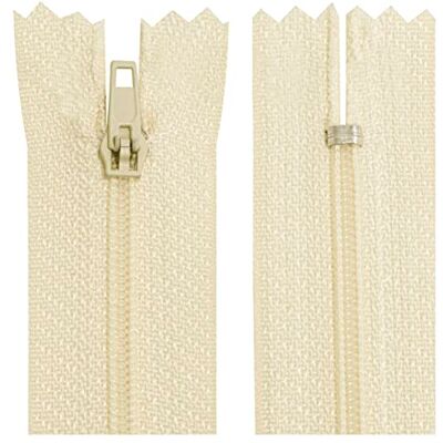 AERZETIX C63379 Set van 10 spiraalvormige ritssluitingen nr. 3 niet scheidbaar 30 cm nylon zelfborgende metalen schuif crèmekleurig kledingstuk naaibroek fournituren AERZETIX C63379 Set van 10 spiraalvormige ritssluitingen nr. 3 niet scheidbaar 30 cm nylon zelfborgende metalen schuif crèmekleurig kledingstuk naaibroek fournituren