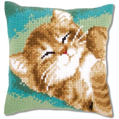 Vervaco Kruissteek Kit Volledige Kussen Set KAT Decoratie Handmatig Borduurwerk Kit Volwassen Kunst Creatieve Gift DIY Ca. 40 x 40 cm Cross Stitch Borduurwerk Vervaco Kruissteek Kit Volledige Kussen Set KAT Decoratie Handmatig Borduurwerk Kit Volwassen Kunst Creatieve Gift DIY Ca. 40 x 40 cm Cross Stitch Borduurwerk