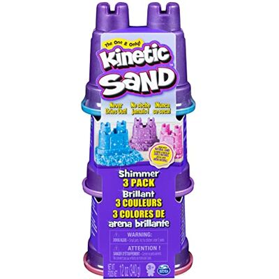 Kinetic Sand Shine, 3-pack, 340 g, glinsterende zand-set met vormen, 6053520, niet van toepassing Origineel uit Zweden, 3 glitterzandkleuren, creatief plezier, sensorisch spel, bevordert de fijne motoriek Kinetic Sand Shine, 3-pack, 340 g, glinsterende zand-set met vormen, 6053520, niet van toepassing Origineel uit Zweden, 3 glitterzandkleuren, creatief plezier, sensorisch spel, bevordert de fijne motoriek