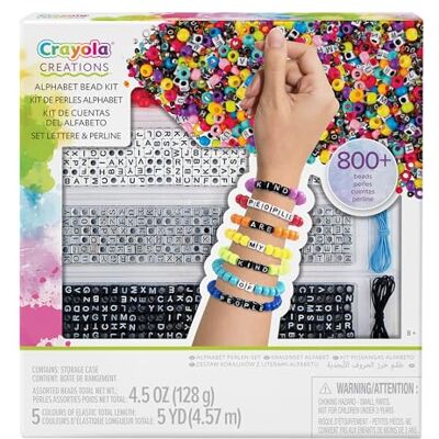 CRAYOLA Creaties, set letters en kralen, creatieve activiteit en cadeau voor meisjes, vanaf 8 jaar, 04-4666 CRAYOLA Creaties, set letters en kralen, creatieve activiteit en cadeau voor meisjes, vanaf 8 jaar, 04-4666