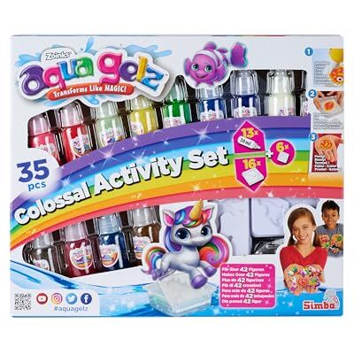 Simba Aqua Gelz 106322499 creatieve knutselset, 14 flessen kleurgel 30 ml, 20 vormen, 6 wateradditieven, vanaf 8 jaar Simba Aqua Gelz 106322499 creatieve knutselset, 14 flessen kleurgel 30 ml, 20 vormen, 6 wateradditieven, vanaf 8 jaar