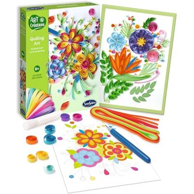 Sentosphère Sentosphere 3920530 doe-het-zelf bloemenset, quilling, creatieve set voor kinderen en volwassenen, doe-het-zelf, bloemen Sentosphère Sentosphere 3920530 doe-het-zelf bloemenset, quilling, creatieve set voor kinderen en volwassenen, doe-het-zelf, bloemen