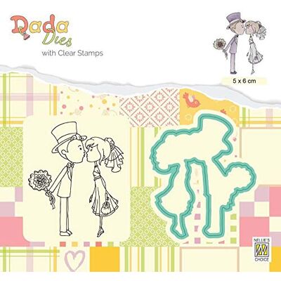 Nellie's Choice De Cut en Clear Stamp Bruiloft 5 x 6 cm Snijmal voor Kaarten Maken, Kerst, Scrapbooking, Knutselen, DIY Nellie's Choice De Cut en Clear Stamp Bruiloft 5 x 6 cm Snijmal voor Kaarten Maken, Kerst, Scrapbooking, Knutselen, DIY