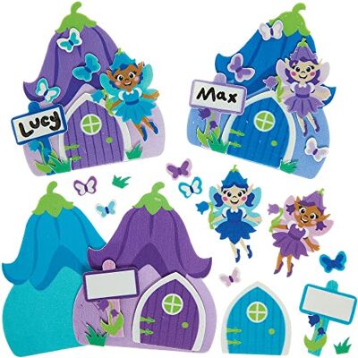 Baker Ross FX459 Tinkerbell Tinker Set 4 stuks feeëncreatieset van schuimrubber voor kinderen Baker Ross FX459 Tinkerbell Tinker Set 4 stuks feeëncreatieset van schuimrubber voor kinderen