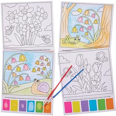 Baker Ross FX942 Spring Flowers magische schildersets 10 stuks, schildersets voor kinderen Baker Ross FX942 Spring Flowers magische schildersets 10 stuks, schildersets voor kinderen
