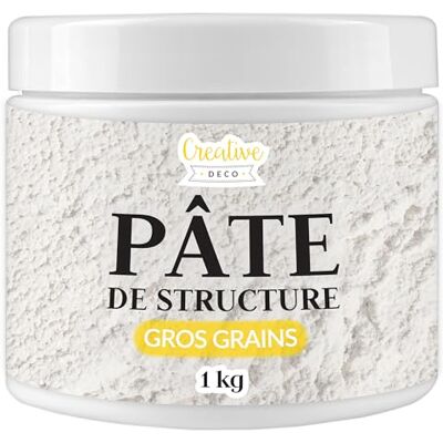 Creative Modeling Paste Structuurpasta, grove korrel, reliëfpasta voor acrylverf, modelleerpasta, modellerende 3D-effect en textuurkunst, 1 kg Creative Modeling Paste Structuurpasta, grove korrel, reliëfpasta voor acrylverf, modelleerpasta, modellerende 3D-effect en textuurkunst, 1 kg