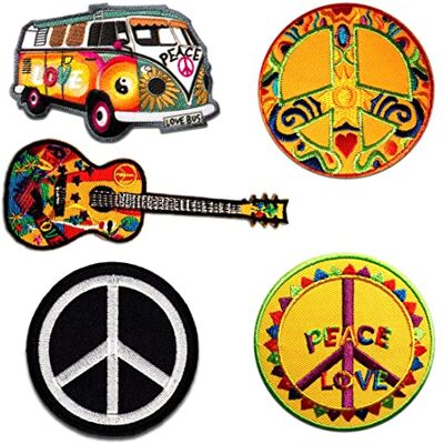 Catch the Patch Hippie-set, 5-delig, strijkapplicaties Catch the Patch Hippie-set, 5-delig, strijkapplicaties