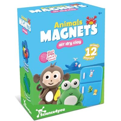 Science4you Dieren klei magneten bouwset kinderen 4+ – creëer je eigen koelkastmagneten met boetseerklei aan de lucht drogend, 10 kleuren, STEAM speelgoed, cadeau voor jongens en meisjes 4, 5, 6 Science4you Dieren klei magneten bouwset kinderen 4+ – creëer je eigen koelkastmagneten met boetseerklei aan de lucht drogend, 10 kleuren, STEAM speelgoed, cadeau voor jongens en meisjes 4, 5, 6
