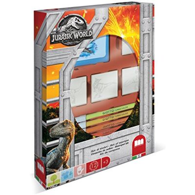 Multiprint 27975 Jurassic World, 4 stuks, 100% Made in Italy, gepersonaliseerde stempelset van hout en natuurlijk rubber, wasbare inkt, cadeau-idee, cadeau-idee Multiprint 27975 Jurassic World, 4 stuks, 100% Made in Italy, gepersonaliseerde stempelset van hout en natuurlijk rubber, wasbare inkt, cadeau-idee, cadeau-idee