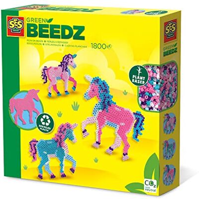 Creative Green Beedz Strijkkralen eenhoorn voor kinderen van 5 jaar + 1800 plantaardige kralen gerecyclede plaat milieuvriendelijke handmatige activiteit fijne motoriek compatibel met andere merken CO2-neutraal Creative Green Beedz Strijkkralen eenhoorn voor kinderen van 5 jaar + 1800 plantaardige kralen gerecyclede plaat milieuvriendelijke handmatige activiteit fijne motoriek compatibel met andere merken CO2-neutraal