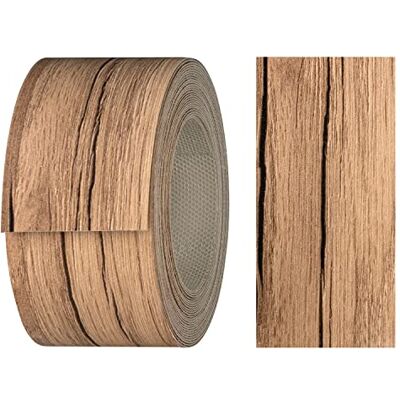 haggiy Melamine plakstrip met smeltlijm, 40 mm x 5 m, opstrijkbare lijm voor planken en platen, kantenband, decoratie, naturel eiken haggiy Melamine plakstrip met smeltlijm, 40 mm x 5 m, opstrijkbare lijm voor planken en platen, kantenband, decoratie, naturel eiken