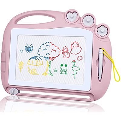 AiTuiTui Magnetisch tekenbord in reisformaat, uitwisbare doodle/schets/schrijfbord, reisspellen voor kinderen in de auto, vroege educatie, leren, speelgoed voor het ontwikkelen van vaardigheden, voor meisjes van 2-3-4-5 jaar oud AiTuiTui Magnetisch tekenbord in reisformaat, uitwisbare doodle/schets/schrijfbord, reisspellen voor kinderen in de auto, vroege educatie, leren, speelgoed voor het ontwikkelen van vaardigheden, voor meisjes van 2-3-4-5 jaar oud
