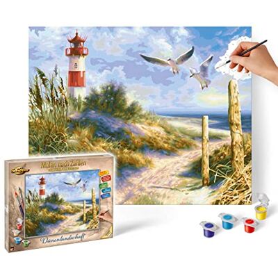 Schipper 609130884 schilderen op nummer duinlandschap foto's schilderen volwassenen penselen en acrylverf 40 x 50 cm Schipper 609130884 schilderen op nummer duinlandschap foto's schilderen volwassenen penselen en acrylverf 40 x 50 cm