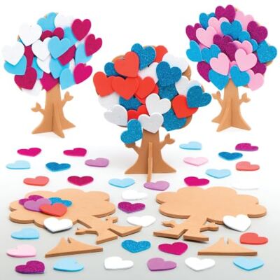 Baker Ross set van hartvormige bomen (Pak van 5) Valentijnsdag knutselwerkjes voor kinderen en volwassenen AT664 Baker Ross set van hartvormige bomen (Pak van 5) Valentijnsdag knutselwerkjes voor kinderen en volwassenen AT664