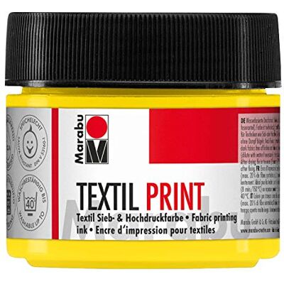 Marabu 17030050919 textiel print primair geel 100 ml, inkt op waterbasis, geurloos en lichtecht, lange open periode, voor licht en donker textiel Marabu 17030050919 textiel print primair geel 100 ml, inkt op waterbasis, geurloos en lichtecht, lange open periode, voor licht en donker textiel