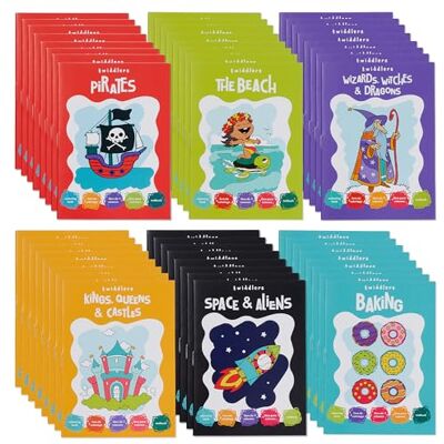 THE TWIDDLERS 24 stuks mini-kleurboeken voor kinderen, A6-formaat, grappige fantasiepatronen, kunstactiviteitencadeauset voor kinderen, mini-boeken voor feesttassen, cadeaus THE TWIDDLERS 24 stuks mini-kleurboeken voor kinderen, A6-formaat, grappige fantasiepatronen, kunstactiviteitencadeauset voor kinderen, mini-boeken voor feesttassen, cadeaus