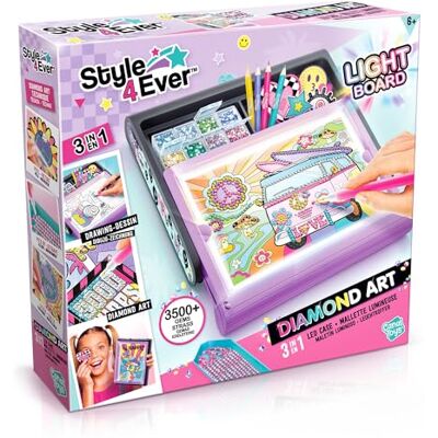 Canal Toys Diamant'Art lichtgevende koffer diamantkunst OFG 300, paars Canal Toys Diamant'Art lichtgevende koffer diamantkunst OFG 300, paars
