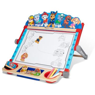 Melissa & Doug PAW Patrol Kunstcentrum, tafelschildersezel, teken- en schildermaterialen, houten speelgoed, knutselwerk, cadeau voor jongens en meisjes van 3, 4, 5, 6, 7, 8 jaar Melissa & Doug PAW Patrol Kunstcentrum, tafelschildersezel, teken- en schildermaterialen, houten speelgoed, knutselwerk, cadeau voor jongens en meisjes van 3, 4, 5, 6, 7, 8 jaar