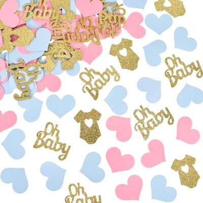 KYSUN 100 stuks glitter confetti voor babyshower KYSUN 100 stuks glitter confetti voor babyshower