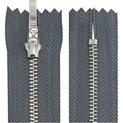 AERZETIX C64677 Set van 2 metalen ritssluitingen nr. 3 14 cm niet scheidbaar verchroomd Decoratieve handgreep Donkergrijze kleur Mesh schuifregelaar fournituren kleding jurk naaien AERZETIX C64677 Set van 2 metalen ritssluitingen nr. 3 14 cm niet scheidbaar verchroomd Decoratieve handgreep Donkergrijze kleur Mesh schuifregelaar fournituren kleding jurk naaien