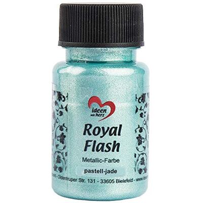 Ideen mit Herz Royal Flash Metallic acrylverf met de fijnste glitterdeeltjes, 50 ml (pastel-jade) Ideen mit Herz Royal Flash Metallic acrylverf met de fijnste glitterdeeltjes, 50 ml (pastel-jade)