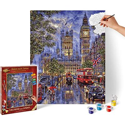 Schipper 609130873 schilderen op nummer volle maan op Londen afbeeldingen schilderen voor volwassenen penselen en acrylverf 40 x 50 cm Schipper 609130873 schilderen op nummer volle maan op Londen afbeeldingen schilderen voor volwassenen penselen en acrylverf 40 x 50 cm