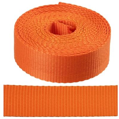 AERZETIX Sangle polyamide couleur orange 3 mètres largeur 30 mm pour couture, fixation, bricolage, DIY AERZETIX Sangle polyamide couleur orange 3 mètres largeur 30 mm pour couture, fixation, bricolage, DIY