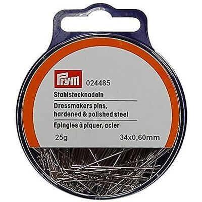 Prym Straight Pins Silver kraag 0,60 x 34 mm Prym Straight Pins Silver kraag 0,60 x 34 mm