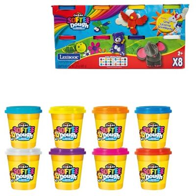 Lexibook , Zachte en kneedbare boetseerklei 8 stuks, CRDOUGH1LXB Lexibook , Zachte en kneedbare boetseerklei 8 stuks, CRDOUGH1LXB