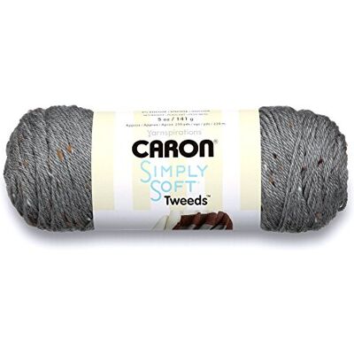 Caron Simply Soft pincet, 141 g, grijs gemêleerd Caron Simply Soft pincet, 141 g, grijs gemêleerd