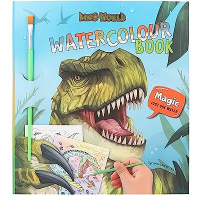 Depesche 12578 Dino World Watercolour Book kleurboek met kwast en 15 paardenmotieven om met water te schilderen Depesche 12578 Dino World Watercolour Book kleurboek met kwast en 15 paardenmotieven om met water te schilderen