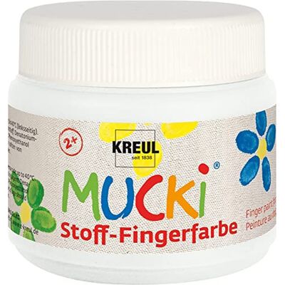 KREUL Mucki 28101 vingerverf 150 ml, wit op waterbasis, parabenenvrij, glutenvrij, lactosevrij en veganistisch, ideaal voor gebruik met vingers en handen KREUL Mucki 28101 vingerverf 150 ml, wit op waterbasis, parabenenvrij, glutenvrij, lactosevrij en veganistisch, ideaal voor gebruik met vingers en handen