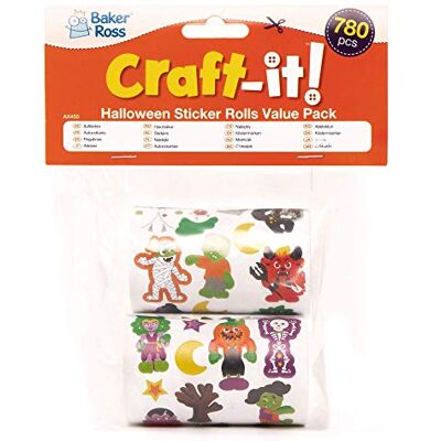 Baker Ross AX455 Halloween-stickers, verpakking met 760 stickers voor kinderen, ideaal voor kunst- en knutselprojecten in Kerstmis, ideaal voor het maken van kaarten en scrapbooking. Baker Ross AX455 Halloween-stickers, verpakking met 760 stickers voor kinderen, ideaal voor kunst- en knutselprojecten in Kerstmis, ideaal voor het maken van kaarten en scrapbooking.