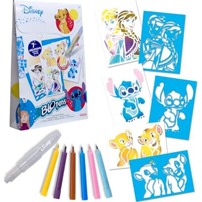 Lansay BLOPENS Disney Heros – tekenset voor kinderen vanaf 5 jaar – 6 viltstiften om te blazen Blopens + 7 herbruikbare sjablonen (Stitch of Simba) – handmatige activiteit – cadeau-idee Lansay BLOPENS Disney Heros – tekenset voor kinderen vanaf 5 jaar – 6 viltstiften om te blazen Blopens + 7 herbruikbare sjablonen (Stitch of Simba) – handmatige activiteit – cadeau-idee