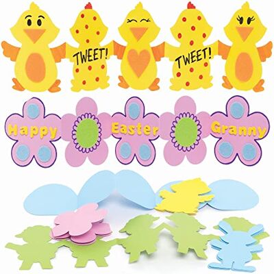 Baker Ross 10 stuks Pasen accordeon (FC132) kunst accessoires voor kinderen knutselen Baker Ross 10 stuks Pasen accordeon (FC132) kunst accessoires voor kinderen knutselen
