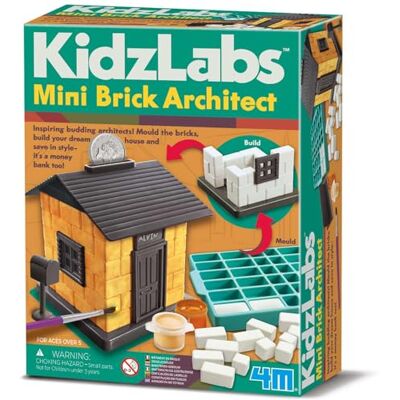 4M KidzLabs Kleine architectenbouwer Educatieve set voor het bouwen van miniatuurmodellen met echte stenen STEM wetenschappelijk spel voor kinderen vanaf 8 jaar cadeau-idee 4M KidzLabs Kleine architectenbouwer Educatieve set voor het bouwen van miniatuurmodellen met echte stenen STEM wetenschappelijk spel voor kinderen vanaf 8 jaar cadeau-idee