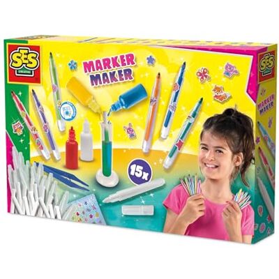 Creative 14722 laboratoriumviltstift, creatieve set voor kinderen vanaf 5 jaar, maak 15 gepersonaliseerde viltstiften met 4 wasbare inktkleuren (rood, blauw, geel, wit) Creative 14722 laboratoriumviltstift, creatieve set voor kinderen vanaf 5 jaar, maak 15 gepersonaliseerde viltstiften met 4 wasbare inktkleuren (rood, blauw, geel, wit)